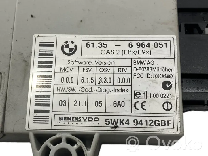 BMW 3 E90 E91 Kit calculateur ECU et verrouillage 6964051