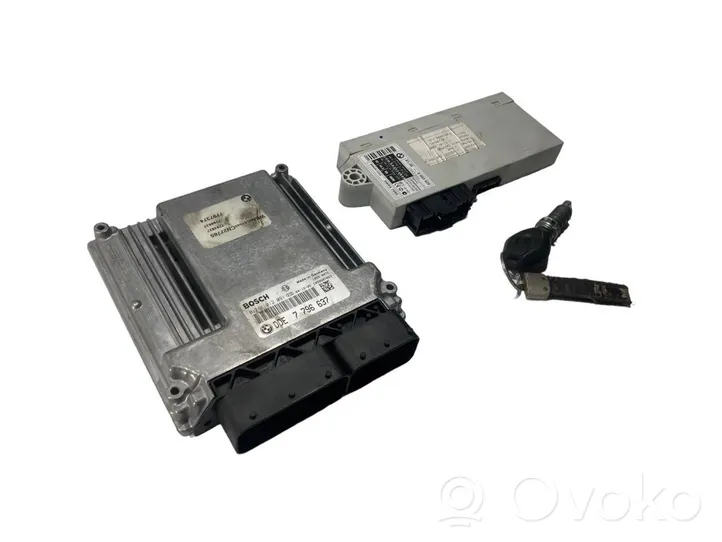 BMW 5 E60 E61 Kit centralina motore ECU e serratura 7796637