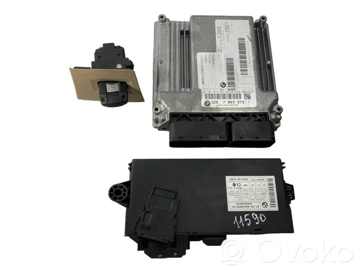 BMW 3 E90 E91 Komputer / Sterownik ECU i komplet kluczy 7803373