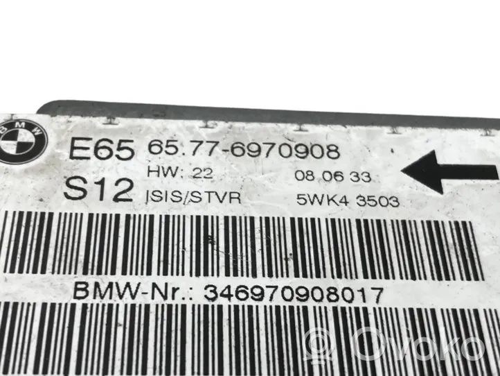 BMW 7 E65 E66 Capteur de collision / impact de déploiement d'airbag 6970908