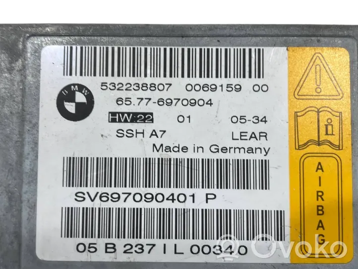 BMW 7 E65 E66 Module de contrôle airbag 6970904