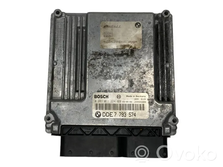 BMW 5 E60 E61 Komputer / Sterownik ECU i komplet kluczy 7793574