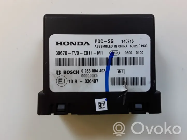Honda Civic IX Pysäköintitutkan (PCD) ohjainlaite/moduuli 0263004402