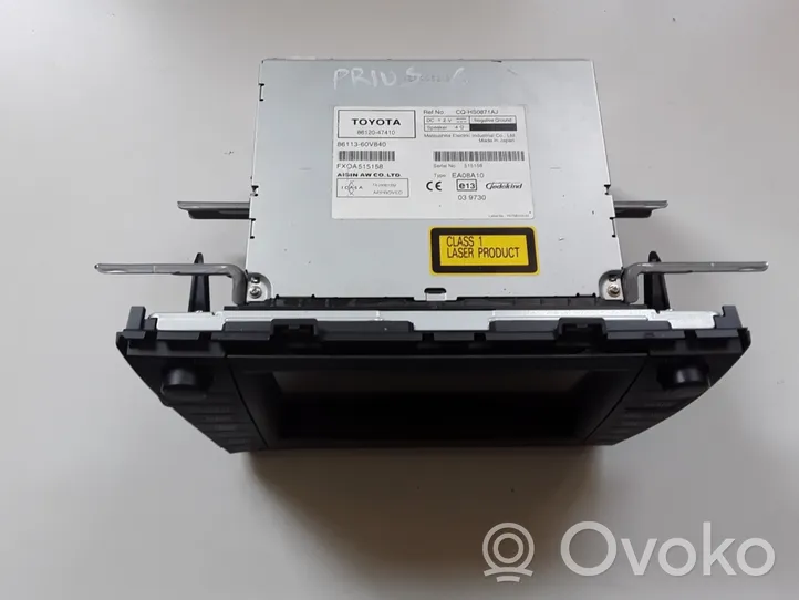 Toyota Prius (XW30) Panel / Radioodtwarzacz CD/DVD/GPS 8612047410