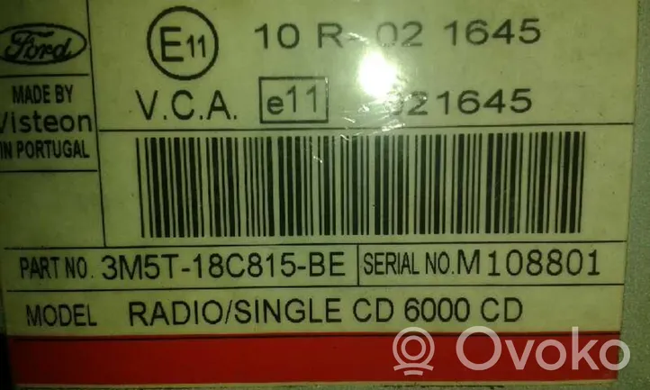 Ford Connect Radija/ CD/DVD grotuvas/ navigacija 3M5T18CB15BE