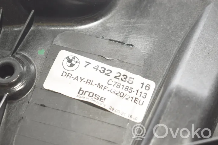 BMW 3 G20 G21 Elektryczny podnośnik szyby drzwi tylnych 7432235