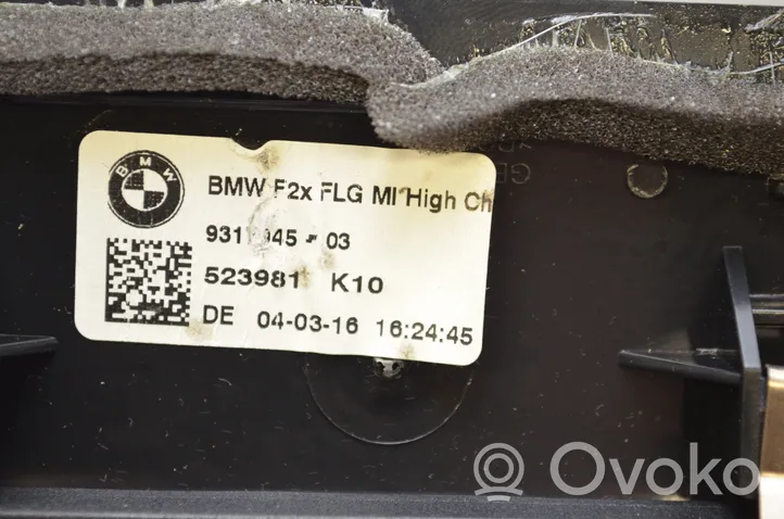 BMW 2 F22 F23 Grille d'aération centrale 9317945