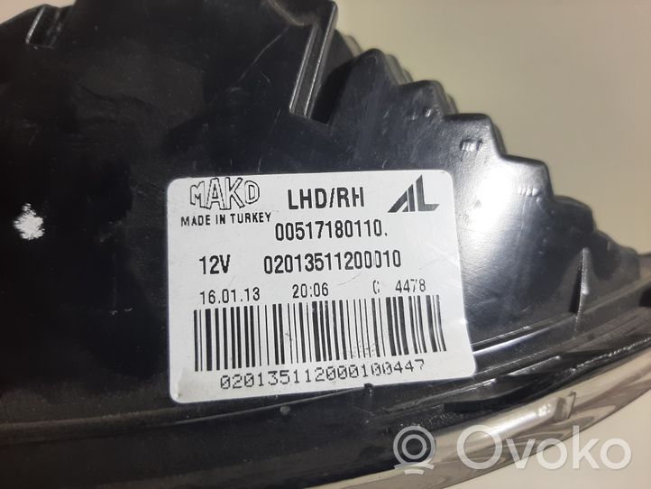 Fiat Punto (199) Lampa zderzaka tylnego 00517180110