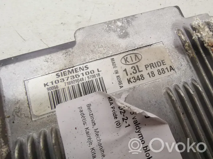 KIA Pride Calculateur moteur ECU K34818881A