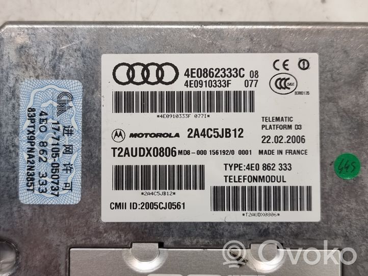 Audi Q7 4L Puhelimen käyttöyksikkö/-moduuli 4E0862333C