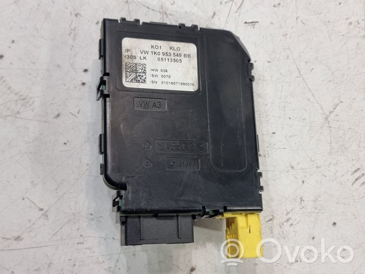 Audi A3 S3 A3 Sportback 8P Stūres stāvokļa (leņķa) sensors 1K0953549BB