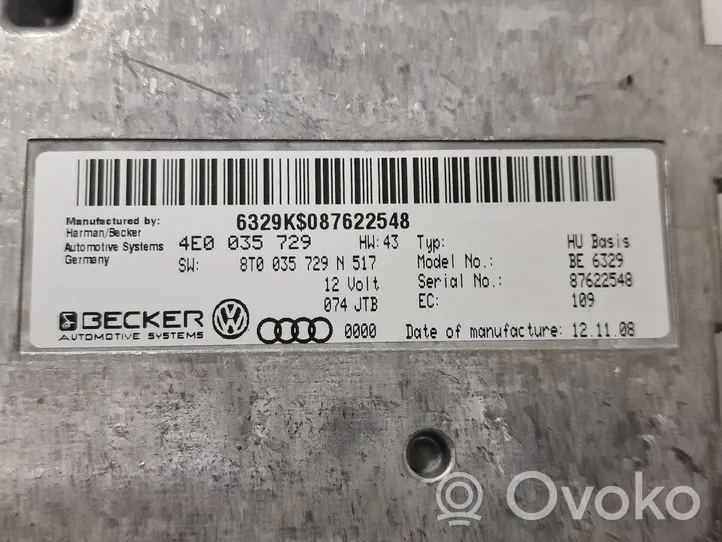 Audi A4 S4 B8 8K MMI control unit 4E0035729