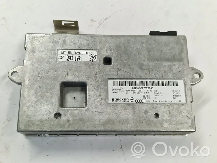 Audi A4 S4 B8 8K MMI control unit 4E0035729