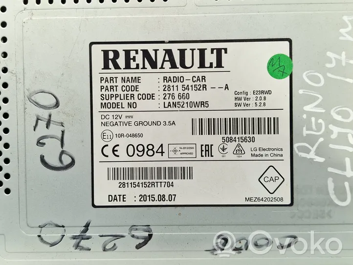 Renault Clio IV Radija/ CD/DVD grotuvas/ navigacija 281154152R