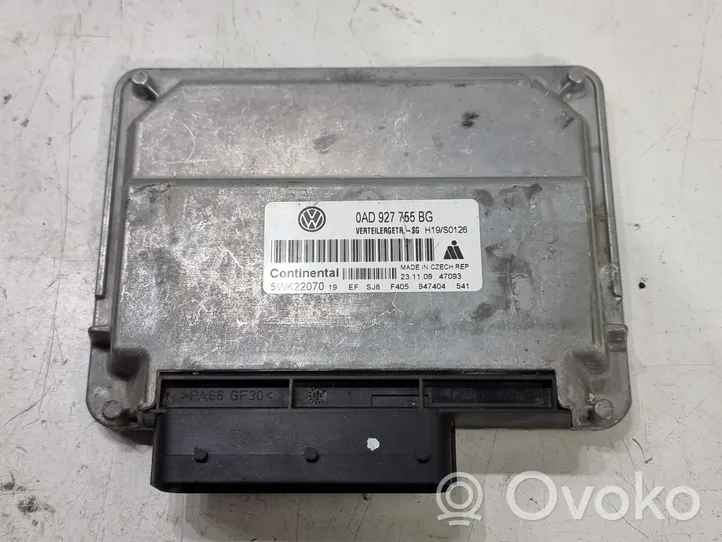 Volkswagen Touareg I Gearbox control unit/module 0AD927755BG