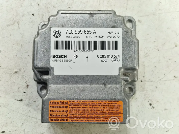 Volkswagen Touareg I Oro pagalvių valdymo blokas 7L0959655A