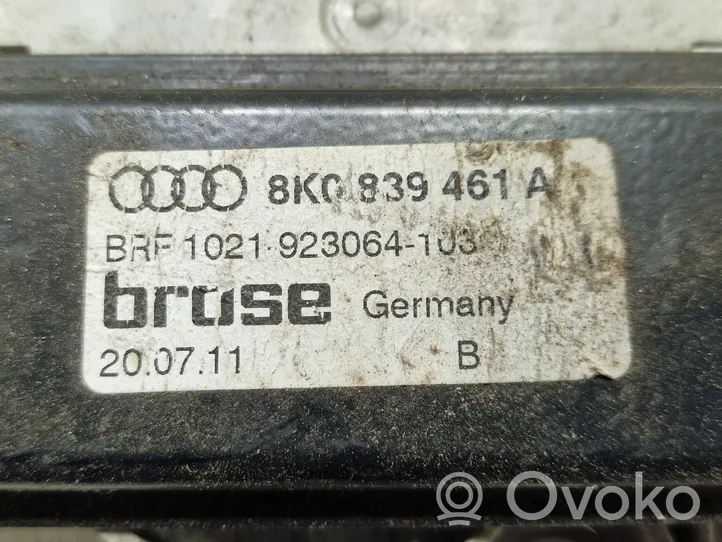 Audi A4 S4 B8 8K Meccanismo di sollevamento del finestrino posteriore senza motorino 8K0839461A