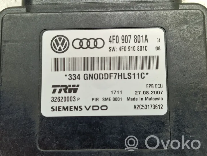 Audi A6 S6 C6 4F Rokas bremžu vadības modulis 4F0907801A