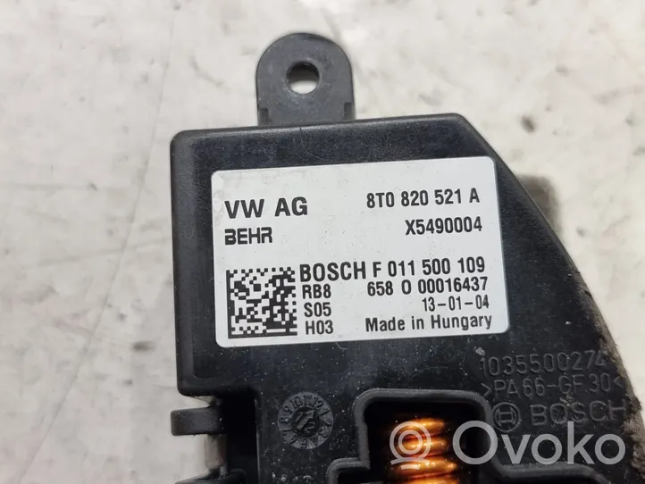 Audi A4 S4 B8 8K Resistencia motor/ventilador de la calefacción 8T0820521A