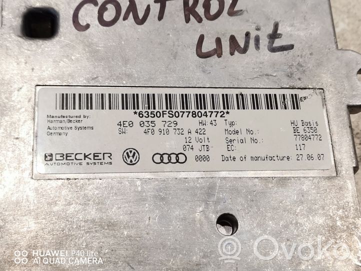 Audi A6 S6 C6 4F Multimedian ohjauslaite 4E0035729