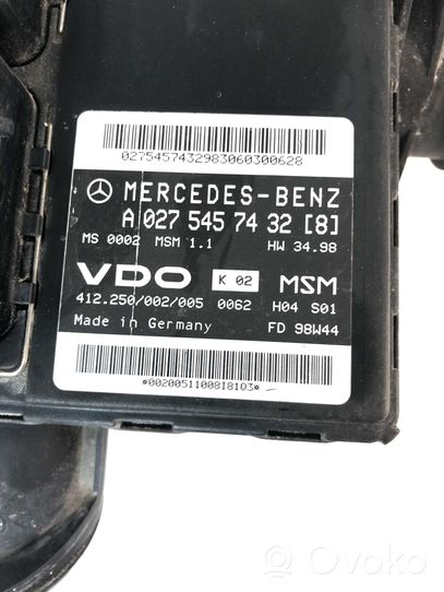 Mercedes-Benz A W169 Moottorin ohjainlaite/moduuli A0275457432