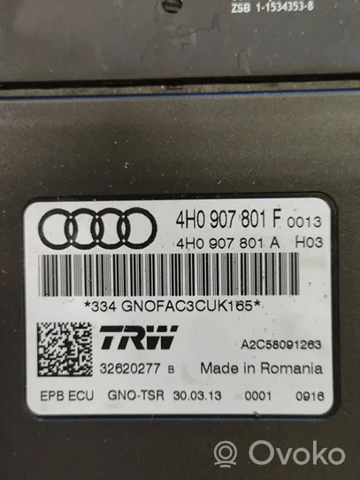 Audi A6 Allroad C7 Jarrujärjestelmän ohjainlaite/moduuli 4H0907801F