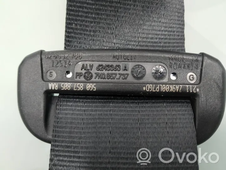Volkswagen Golf VII Pas bezpieczeństwa fotela tylnego 5G0857805RAA
