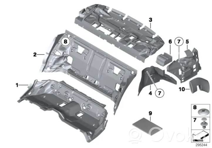 BMW 7 F01 F02 F03 F04 Tavaratilan äänieriste 51489113351