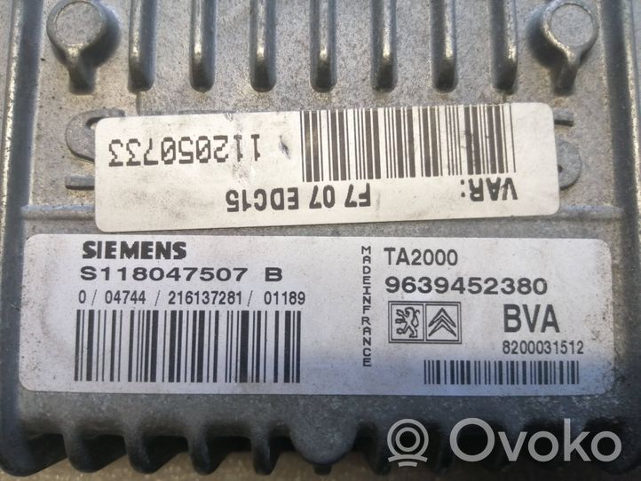 Citroen C5 Sterownik / Moduł skrzyni biegów 9639452380