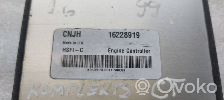 Opel Astra G Komputer / Sterownik ECU i komplet kluczy 16228919