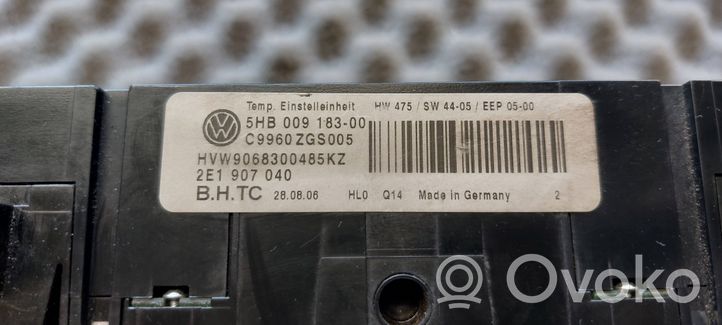 Volkswagen Crafter Unité de contrôle climatique 2E1907040