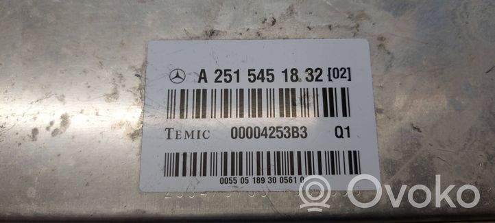 Mercedes-Benz ML W164 Sterownik / Moduł Airbag A2515451832