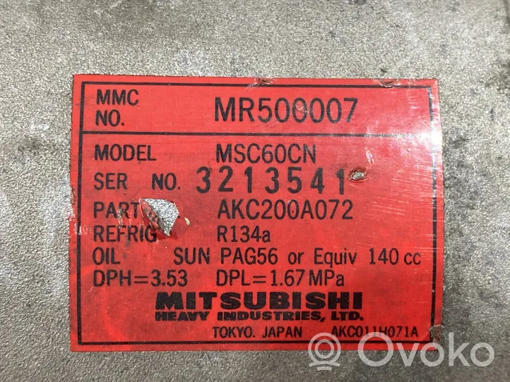 Mitsubishi Space Star Ilmastointilaitteen kompressorin pumppu (A/C) MR500007