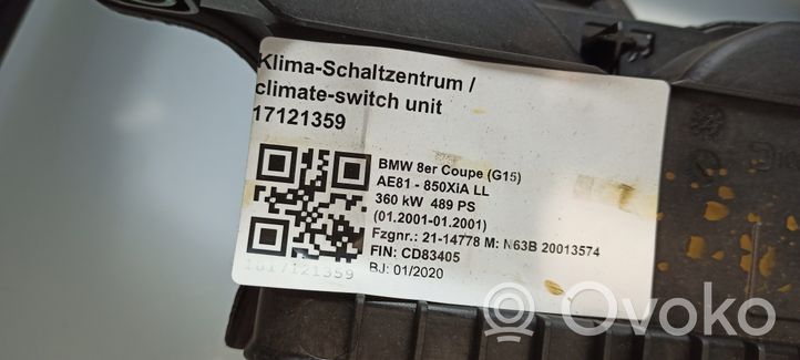 BMW 8 G15 Consola central 023723