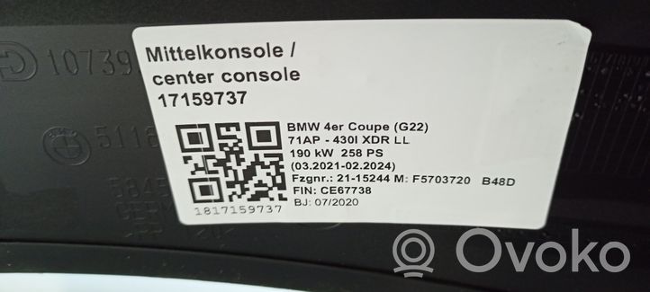 BMW 4 G22 G23 G24 G26 Centrinė konsolė 023131