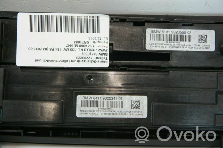 BMW 3 F30 F35 F31 Console centrale, commande chauffage/clim 014271