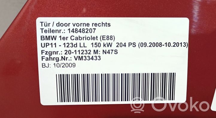 BMW 1 E82 E88 Priekinės durys (dvidurio) 022200