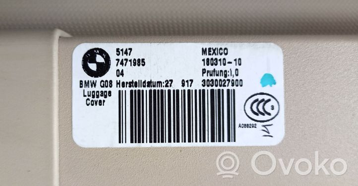 BMW X3 G01 Parcel shelf load cover 024179