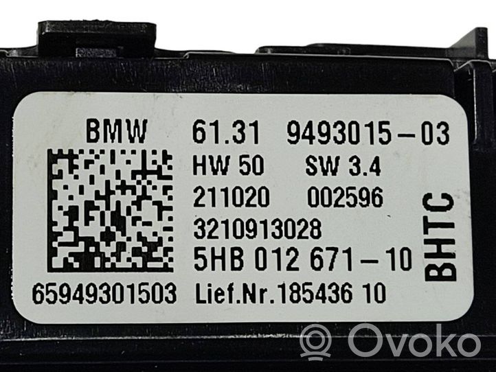 BMW X3 G01 Przełącznik / Włącznik nawiewu dmuchawy 9493015