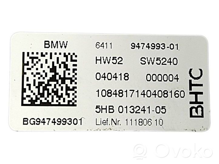 BMW 8 G14 Oro kondicionieriaus/ klimato/ pečiuko valdymo blokas (salone) 9474993