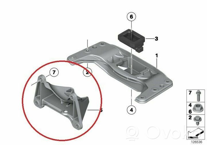 BMW 5 GT F07 Support de boîte de vitesses R02091