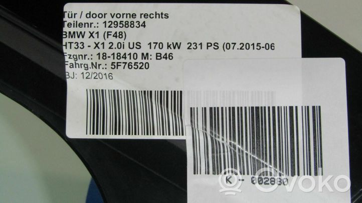 BMW X1 F48 F49 Front door K002880