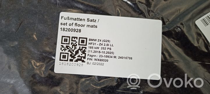 BMW Z4 g29 Kit tapis de sol auto 027465