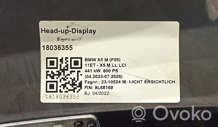 BMW X5M G05 F95 Head up display screen 024637