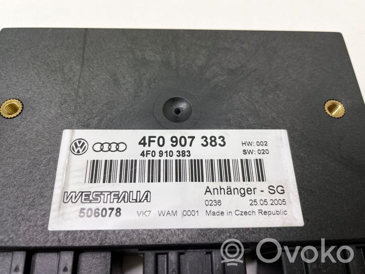 Audi A6 S6 C6 4F Centralina/modulo rimorchio barra di traino 4F0907383