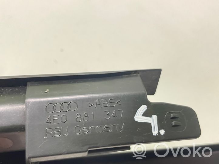 Audi A8 S8 D3 4E Cache rail de siège conducteur avant 4E0881347