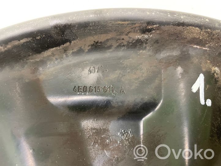 Audi A8 S8 D3 4E Couvercle anti-poussière disque de plaque de frein arrière 4E0615611A