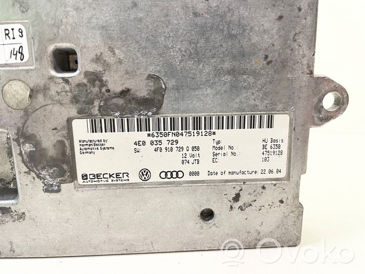 Audi A8 S8 D3 4E Unité de contrôle MMI 4E0035729