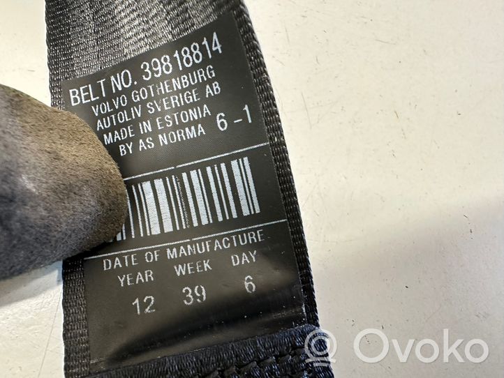 Volvo S80 Rear seatbelt 39818814
