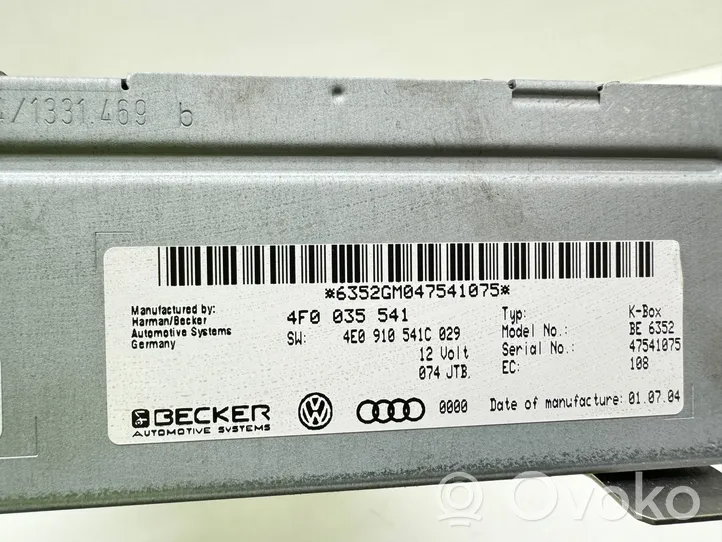 Audi A6 S6 C6 4F Unità principale autoradio/CD/DVD/GPS 4F0035541